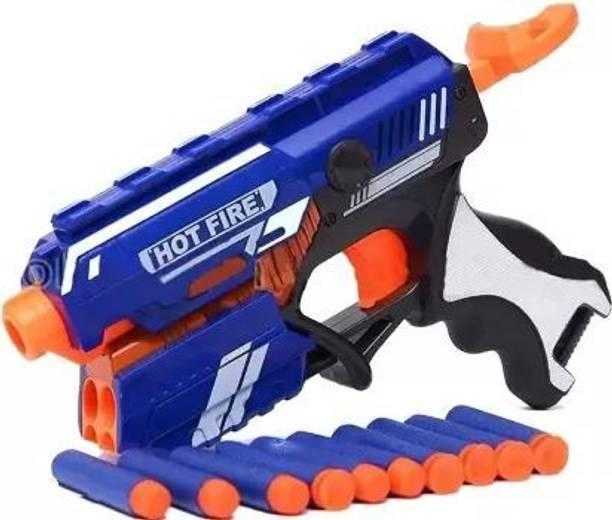 saifiji toyzone Hot Fire Soft Bullet Gun Toy with Safe Soft Foam Bullets Gun & Dart (Multicolor) Guns & Darts