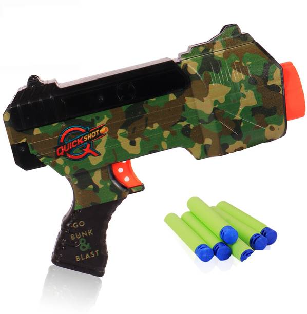 Toyspree QuickShot Camouflage Dart Blaster 6 Darts Guns & Darts
