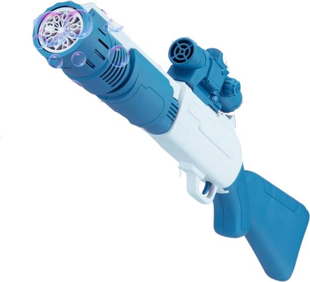 DEALbindaas 10 Holes Electric Rifle Bubble Gun with Light & Rechargeable Battery Bubble Gun Diwali Gun