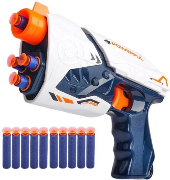कम्मतेश्वर Dart Gun in Soft Blaster Bullet Shooting Gun Toy with 10 Foam
