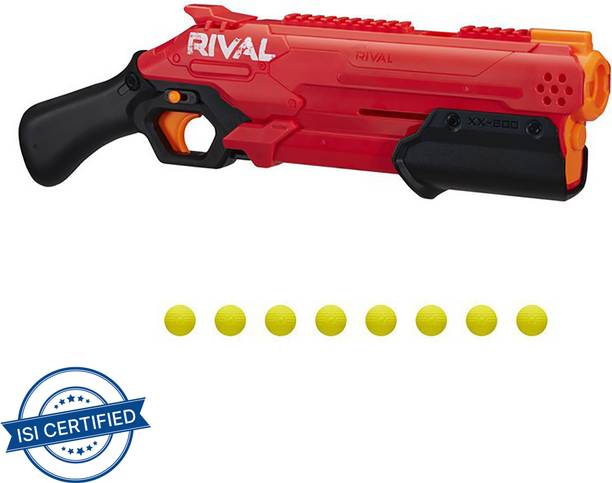 नेर्फ Rival Takedown XX-800 Blaster -- Pump Action, Breech-Load, 8-Round Capacity, 90 FPS, 8 Official Rival Rounds -- Team Red