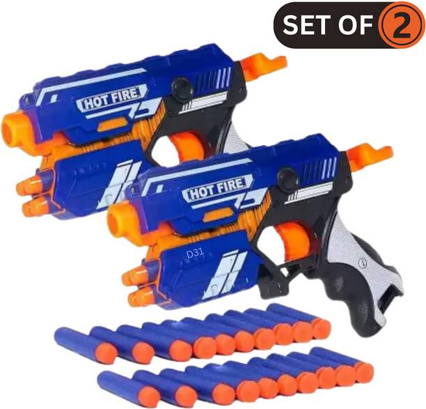 AS TRADERS Combo Blaze Storm Foam Blaster Toy Gun for Kids Best Guns, (Set of 2) 37 Guns & Darts