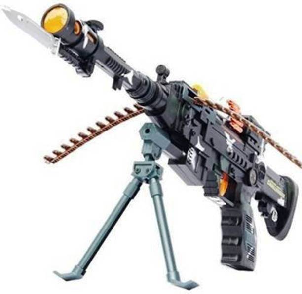 TOYSFIRE Machine Gun Toy with light and sound for kids 18 Guns & Darts