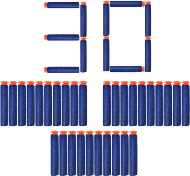 BZILO Multicolor Plastic Foam Toy 30 Bullet Dart Bullets for Nerf N-Strike Guns J_79 Guns & Darts