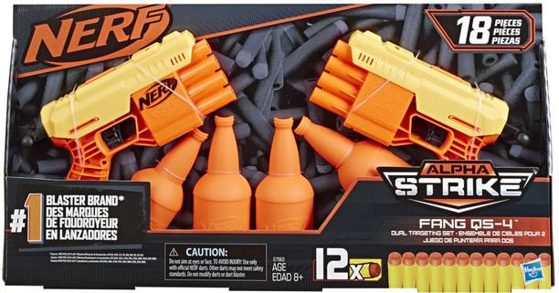 Nerf ALPHA STRIKE FANG QS 4 DUEL TGT SET Guns & Darts