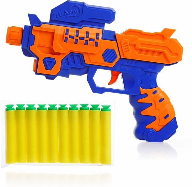 Aditi Toys Plastic Toy Gun for Kids, Soft Bullet Gun with 10 Soft Foam Bullets Darts & Plastic Bullets