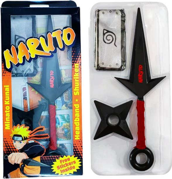 Animex Naruto Knife Minato Kunai Shuriken and Head Band Ninja Combo Pack Ninja Gears