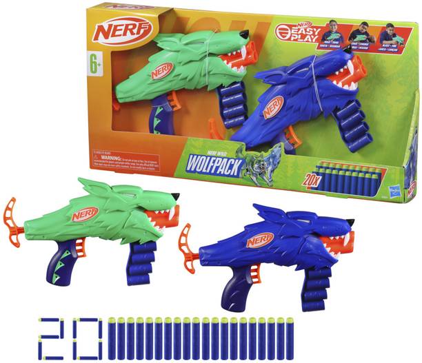 Nerf Wild Wolfpack Dart Blaster 2-Pack Guns & Darts