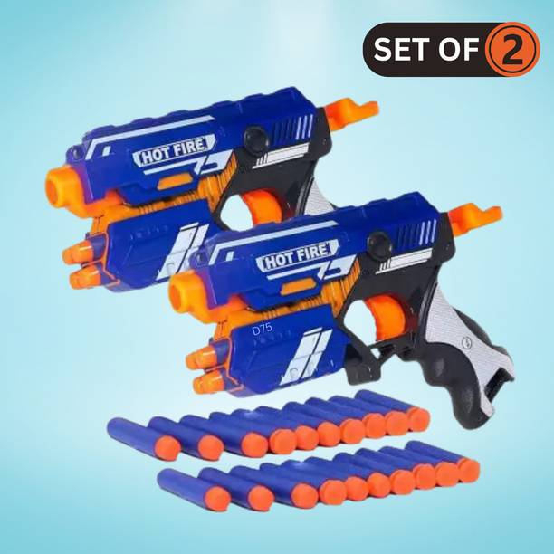 AS TRADERS Combo Blaze Storm Foam Blaster Toy Gun for Kids Best Guns, (Set of 2) 13 Guns & Darts