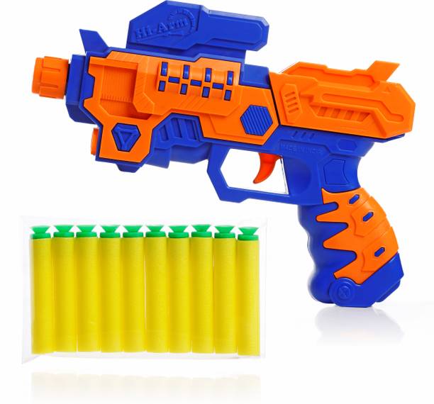 Aditi Toys Plastic Toy Gun for Kids, Soft Bullet Gun with 10 Soft Foam Bullets Darts & Plastic Bullets