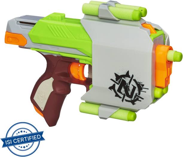 Nerf Zombie Strike Sidestrike Blaster, Holster with Belt Clip, Incl. 6 Darts, for 8+ Guns & Darts