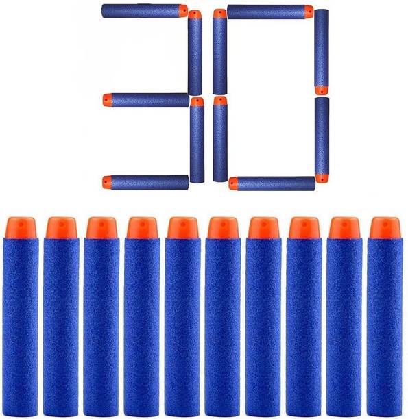 YATRI Toy Bullet Foam Dart Bullets for Nurf N Strike Elite Guns, 30 -Piece , Blue) Darts & Plastic Bullets