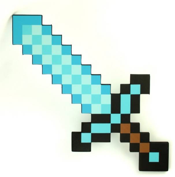 FOZZO-SK New Soft Minecraft Diamond Sword Maces & Sword...