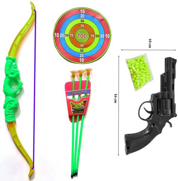 Dynamic Retail Global Gun Toys for Boys With Bullets, Archery Bow & Arrows, Blaster Guns Darts D1869 Guns & Darts