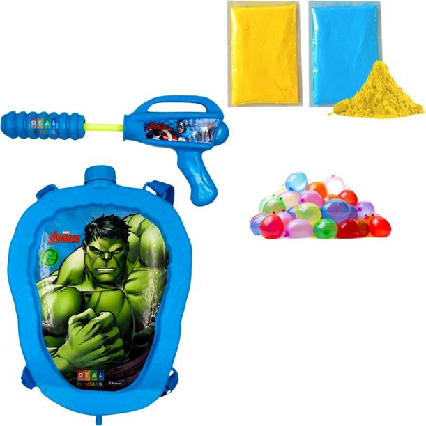 DEALbindaas Hulk Mask Pichkari Tank Holi Water Pressure Back Pack Tank For Kids Water Gun