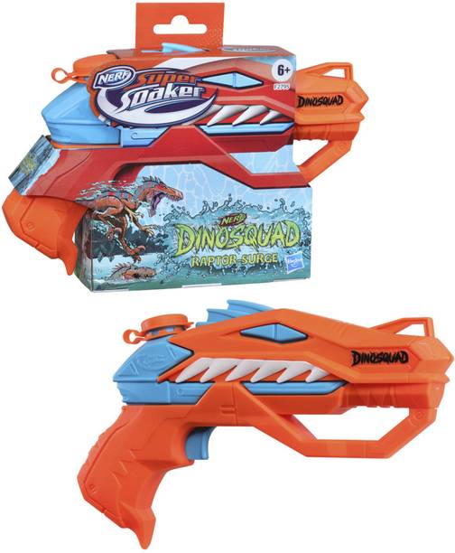 Nerf SuperSoaker Dinosquad Raptor-Surge Water Blaster, Branded Holi Pichkari Water Gun