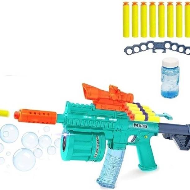 Shivay traders Multifunctional 3 in 1 Light Sound M416 Toy Gun with Foam Bullet and bubble Gun Guns & Darts