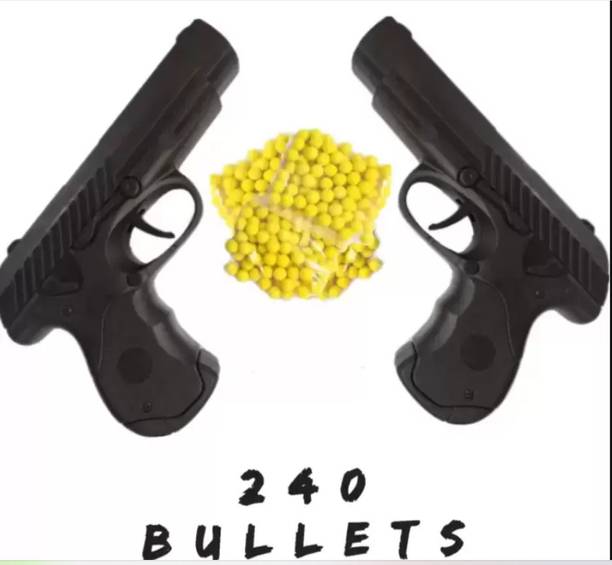 LEGACIES 2Pc of Mouser Pubg Gun with Extra Bullets for Kids (Black) Guns & Darts