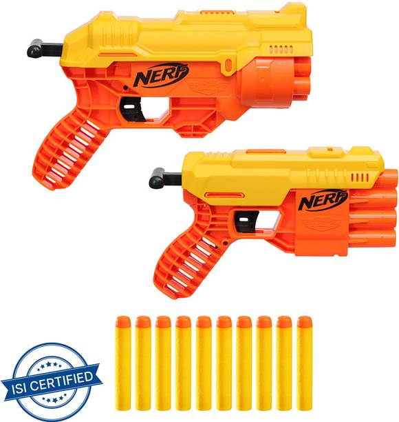 नेर्फ Alpha Strike Fang QS-6 and Cobra RC-6 Blasters ,10 Official Elite Darts