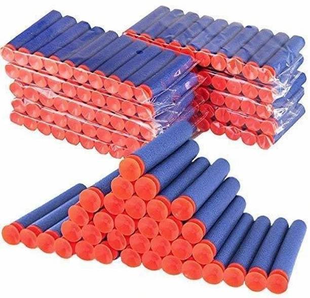shreenik Suction Bullet Foam Darts for Nerf Elite Blaster Guns (Pack of 80) - Blue Darts & Plastic Bullets