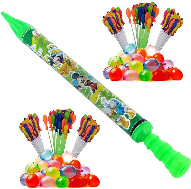 Brown Leaf Holi Pipe Pichkari For Kids Pool Party (1 Pichkari + 6 Magic Balloon) Water Gun
