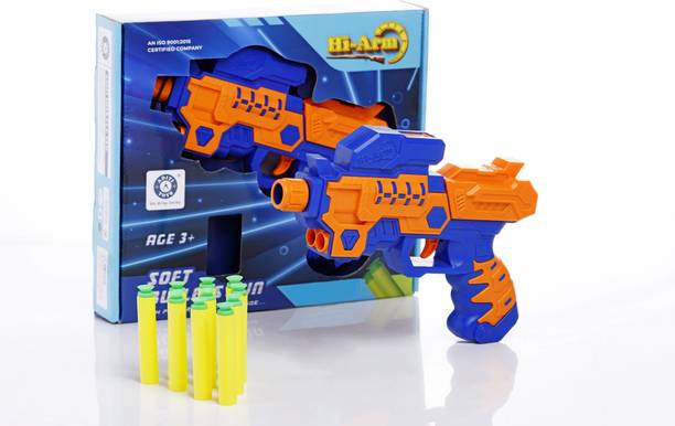 333MART Plastic Toy Gun for Kids, Soft Bullet Gun with 10 Soft Foam Bullets Darts & Plastic Bullets