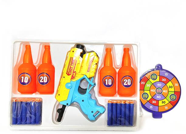 RAINBOW RIDERS Blaster Shots Manual Soft Bullet Gun Darts & Plastic Bullets