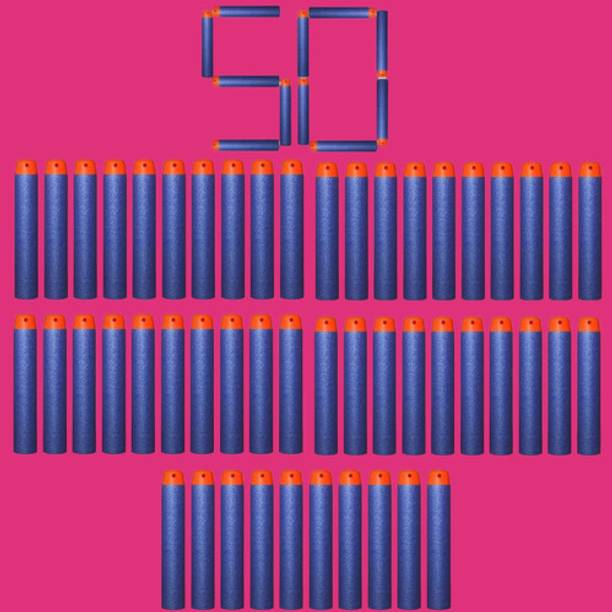 BZILO Multicolor Plastic Foam Toy 50 Bullet Dart Bullets for Nerf N-Strike Guns J_54 Guns & Darts