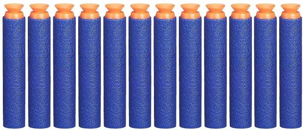 shreenik Suction Bullet Foam Darts for Nerf Elite Blaster Guns (Pack of 10) - Blue Darts & Plastic Bullets