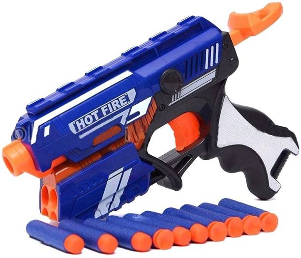 Lallafy Blaze Storm Hot Fire Gun Toy for Kids with 10 Soft Foam Bullets Guns & Darts