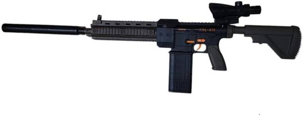 BARODA TOYS NX Realistic Nerf Gun Blaster with Scope, 10 Foam Darts,Semi-Auto,Electric,Sniper. Darts & Plastic Bullets