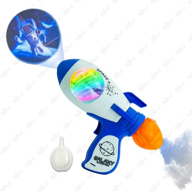 टॉयको Smoke Function & Colorful Lights Space Exploration Toy Projector Gun for Kids