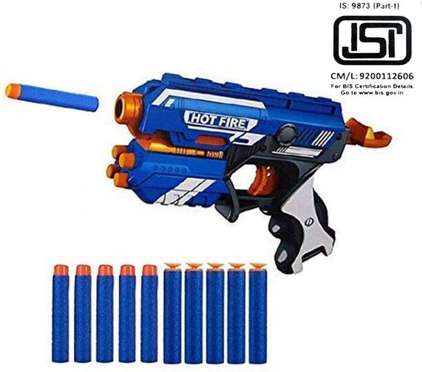 KHYALI Blaze Storm Bullet Toy Gun with 10 Safe Soft Foam Bullets/ Target Shooting Gun Guns & Darts