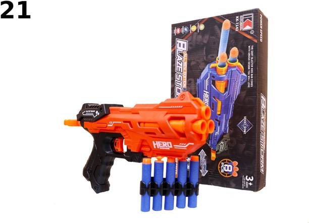 AS TRADERS Blaze Storm Soft Bullet Gun Toy With 10 Soft Foam Bullets H34 Guns & Darts