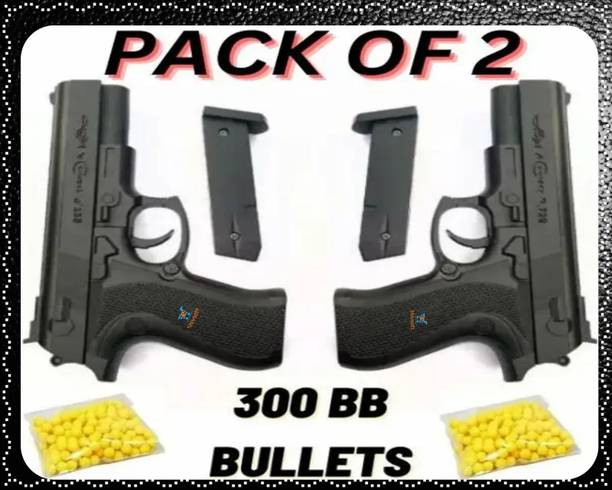 Shivsoft QUICK LOADED NAKLI 2pc GUN WITH 300 BULLETS Guns & Darts_tr20 Darts & Plastic Bullets