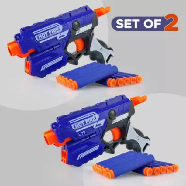 AS TRADERS Combo Blaze Storm Foam Blaster Toy Gun for Kids Best Guns, (Set of 2) 27 Guns & Darts