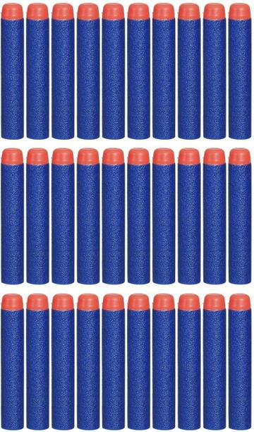 shreenik Hot Fire Gun Bullet Soft Foam Dart for Nerf Gun Refill Pack 30 Pcs Darts & Plastic Bullets