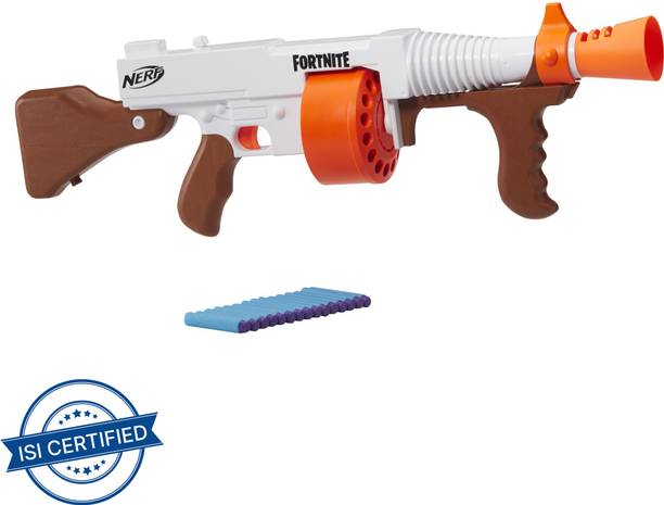 Nerf Fortnite DG Dart Blaster, 15-Dart Rotating Drum, Pump Action, 15 Darts,Inspired Fortnite Video Game Guns & Darts