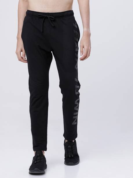 HIGHLANDER Men Solid Black Track Pants