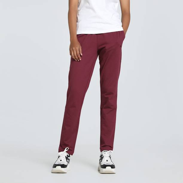 Men Solid Red Track Pants
