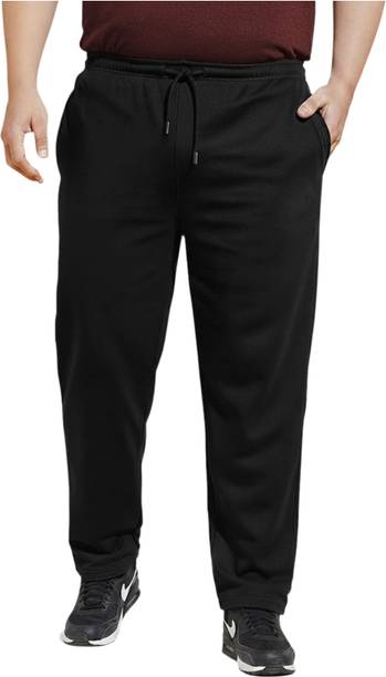 Men Printed Black Track Pants