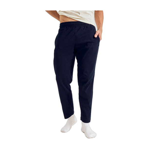 Men Solid Black Track Pants