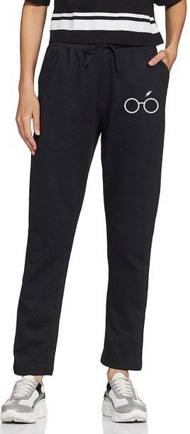 Printed Women Black Track Pants