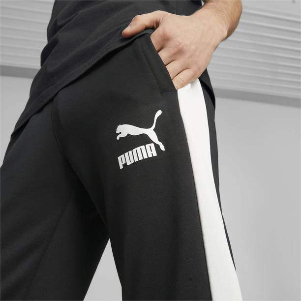 Iconic T7 Track Pants PT Men Solid Black Track Pants