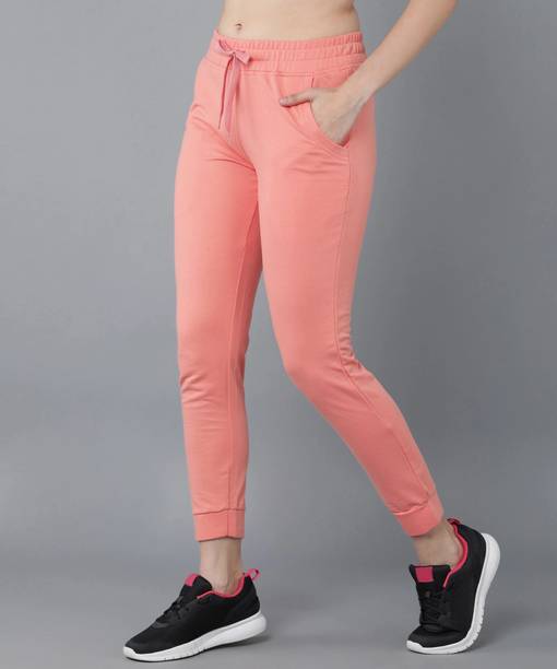 Alan Jones Women Solid Pink Track Pants
