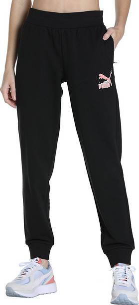 Multi Graphic Pants Women Printed Black Track Pants