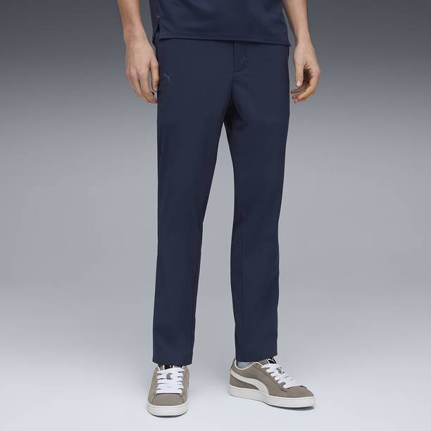 PUMA Striped Men Blue Track Pants