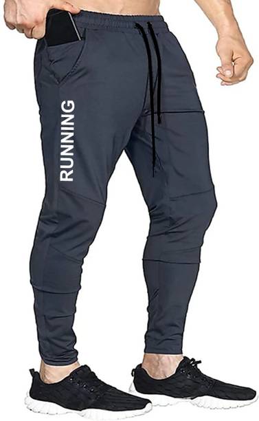 Men Printed Grey Track Pants