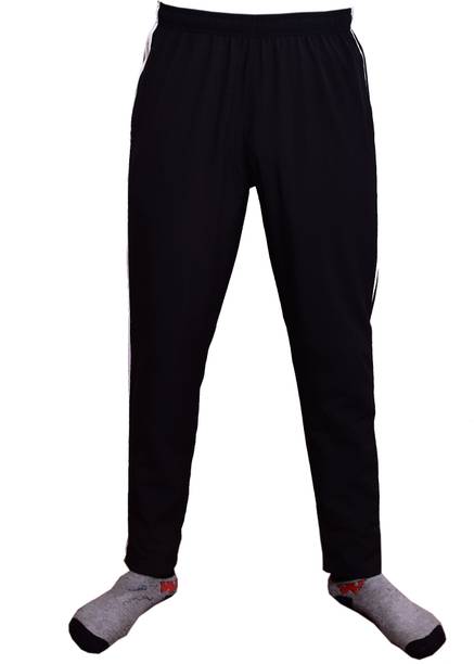 Men Washed Black Track Pants