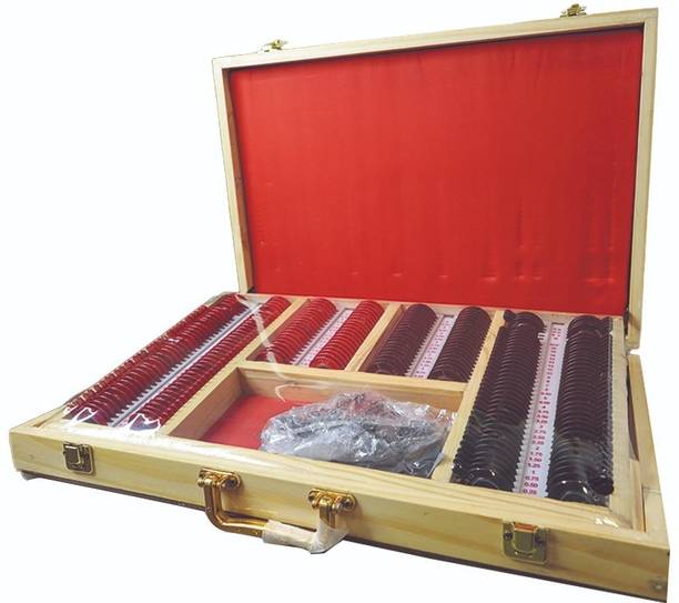 RUMAX Premium Trial Lens Set in Wooden Box with Metal Ring Trail Frame